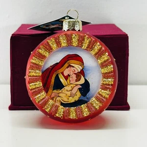 Old World Christmas OWC Inside Art "Madonna & Child"  3.25" W/ Tags & Box - Bild 1 von 6