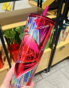 Starbucks Holographic Red Holiday Bow Iridescent Cold Cup Tumbler 24oz New 2023 - Picture 1 of 11