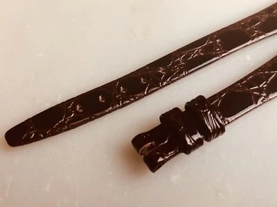 Pulseira/pulseira de relógio feminina Wittnauer couro borgonha 12 mm - Imagem 1 de 3