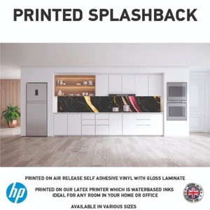 Marmor Küche Splashback selbstklebend bedruckt laminiert Vinyl 3Mtr MS082 - Bild 1 von 1