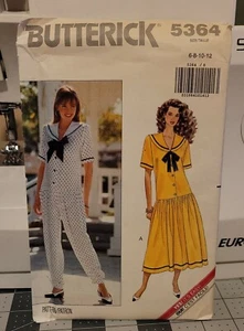 5364 BUTTERICK SCHNITTMUSTER UNGESCHNITTEN MISSES KLEID & JUMPSUIT GRÖSSE 6 8 10 12 UNGESCHNITTEN - Bild 1 von 1