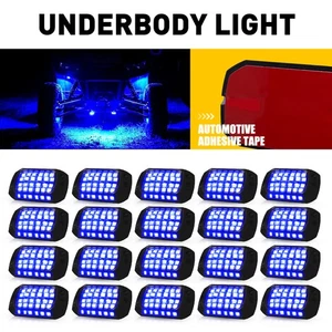 20 Blue X LED Lights Rock White Trail Rig Underbody Glow Lamp Offroad SUV Pickup - Picture 1 of 14