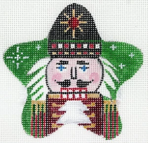 Star Nutcracker Christmas Ornament *HP Needlepoint Canvas * By LLemon - Picture 1 of 1