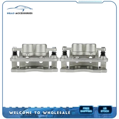 Pair For 2008-2019 Cadillac Escalade ESV Brake Front Calipers w/ Bracket Foto 1 de 4