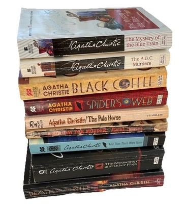 Agatha Christie 9 Book Lot Mousetrap And Then There Were None Hercule Poirot PB - Image 1 of 4