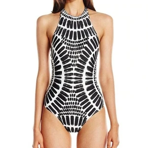 Sexy Back Black One Piece Swimsuit Labelled XXL - Fits 2 Size Smaller - Picture 1 of 2