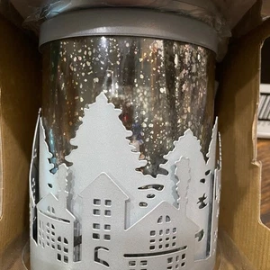NEW Red Shed Christmas Village Metal Warmer Mulled Cider Scent Wax Melt Gift Set - Picture 1 of 6