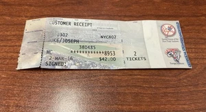 Aaron Judge Debut 1er Juego con los Yankees de Nueva York 2 de marzo de 2016 Muy RARO Tix - Imagen 1 de 4