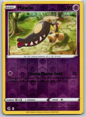 Mawile 119/264 Reverse Holo SWSH08: Fusion Strike NM - Image 1 of 2