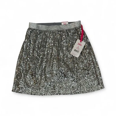 Новый с ярлыками справедливость Серебряный блестками юбка размер большой (12-14) новый с Ярлыками праздник - Изображение 1 из 4