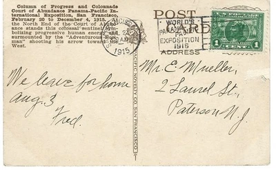 UNITED STATES EXPO COVER #401 VERY FINE PERF 10 - Image 1 of 2