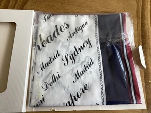 BRITISH AIRWAYS CONCORDE DESTINATIONS SEIDENTUCH IN OVP 1990er selten - Bild 1 von 18