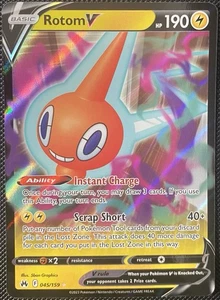 Rotom V 045/159 Crown Zenith Holo - Pokémon Card - Picture 1 of 2