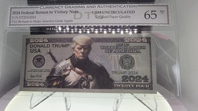 🔥2024 Federal Return to Victory Note Donald Trump Gem Uncirculated 65🔥 - Image 1 of 2
