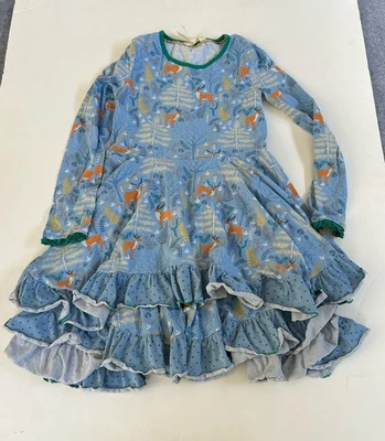 Matilda Jane girls size 12 neck of the woods dress make believe Fall Deer Woods - Image 1 of 4