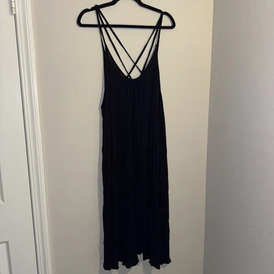 Apt. 9 Traje de Baño/Playa Cubrir Pullover Gauzy Playa Negro Talla XL Foto 1 de 4