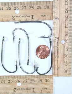 100 34007 5/0 SS long shank fish hooks salmon tarpon flies trot long line hook - Picture 1 of 2