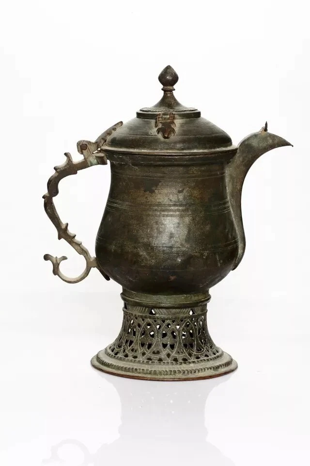 Ancient Bronze Mughal Hand Carved Ornate Kashmiri Samovar - Image 1 of 4