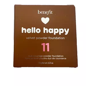 Benefit Hello Happy Make Up Velvet Powder Foundation Shade 11 0.25 oz NIB - Picture 1 of 7