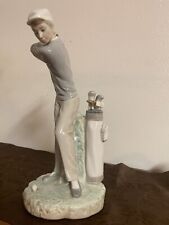 Vintage Lladro Figurine. Golfer. Flat Finish. 11” Tall. made in spain