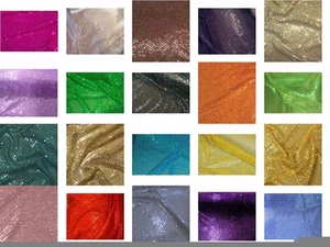 TELA PEQUEÑA DE LENTEJUELAS CONFETI PUNTO POR YARDA 30 COLORES DISPONIBLES 45 PULGADAS DE ANCHO - Imagen 1 de 41