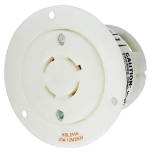 Hubbell HBL2416 Twist Locking Female Insulgrip Flanschbuchse 20A 125/250V 3 - Bild 1 von 1