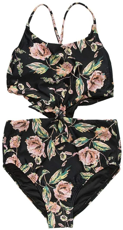 Traje de baño O'Neill Van Don Knot de una pieza negro talla 7 (niños grandes) - Foto 1 de 1