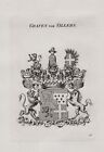 Env. 1830 Villers Armoiries Coat De Arms Gravure sur Cuivre Engraving