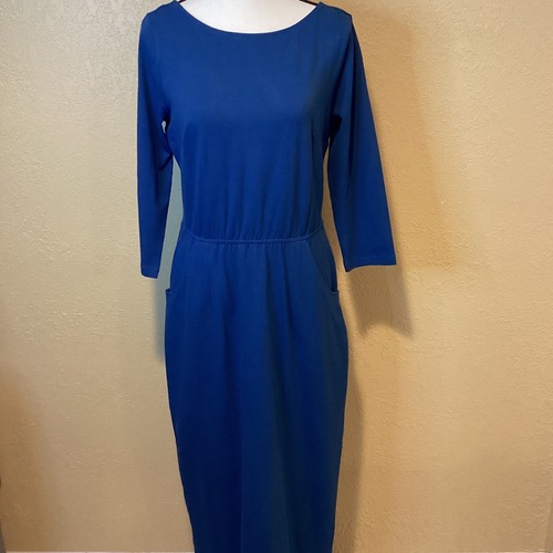 VETEMENTS Maxi abito eShakti Dark Teal maglia jersey corpetto aderente elastico in vita impero