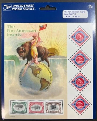United States, 2001, The Pan-American Inverts Souv. Sheet, Scott 3505, MNH, ExF - Image 1 of 3