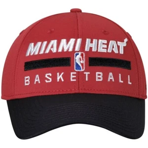 adidas Youth Miami Heat 2-Tone Practice Structured Adjustable Hat-Red/Black, O/S - Picture 1 of 12