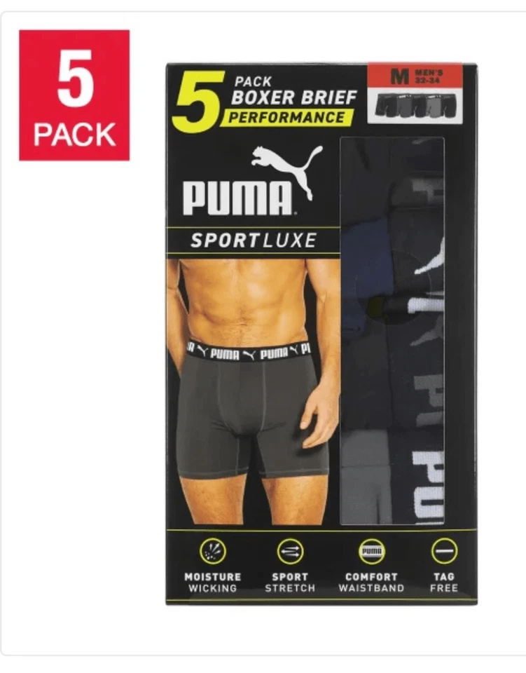 PUMA Men's Boxer Brief, 5 pack Size L NWOT # F761 - Image 1 of 4