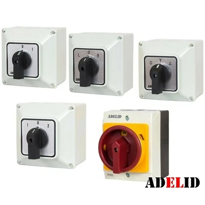 16-160A mit Gehäuse IP65 Nockenschalter Drehschalter Wendeschalter Wahlschalter - Bild 1 von 4