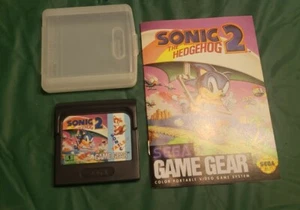 Sonic the Hedgehog 2 (Sega Game Gear, 1992) Cartridge case and instructions - Picture 1 of 2