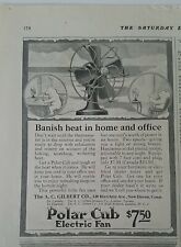 1920 polar bear cub electric circulating fan beat Home and Office vintage ad