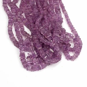 Pink Amethyst Beads Gemstone Beads 8 Inch 5mm Square Beads Smooth Beads Jewelry - Picture 1 of 5