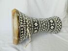 Egyptian Mother of Pearl Wooden Drum-Tabla-Doumbeck 8.5" Head and 17" High
