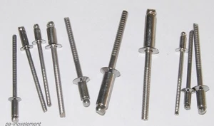 100 Blindnieten Senkkopf ISO 15984 Edelstahl VA 3mm 3,2mm 4mm 4,8mm 5mm Nieten - Bild 1 von 1