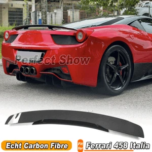 Für Ferrari 458 2010-15 Carbon Heckspoiler Abrisskant Flügel Rear Spoiler Lippe - Bild 1 von 11