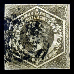 Neu Südwales. 1854. 6d. Graubraun. SC # 29. SG 96. Wmk 49. Sehr guter Zustand gebraucht - Bild 1 von 2