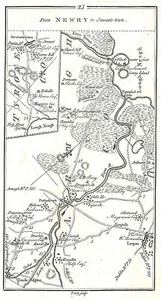 Antique map, Taylor & Skinner, Roads from Tanderagee to Stewartstown & etc - Picture 1 of 2