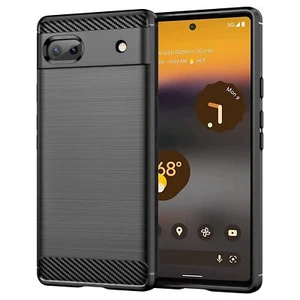 Shockproof Case For Google Pixel 6A 7 Pro 7A 8 8A Carbon Fibre Effect Back Cover - Zdjęcie 1 z 11