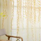 (Yellow)Curtain Sheer Window Rod-Pocket Bedroom Balcony Drape Window Treatment