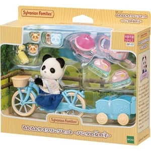 Calico Critters Panda Girl Cycling Set DF-17 EPOCH Japan Sylvanian Families - Picture 1 of 3