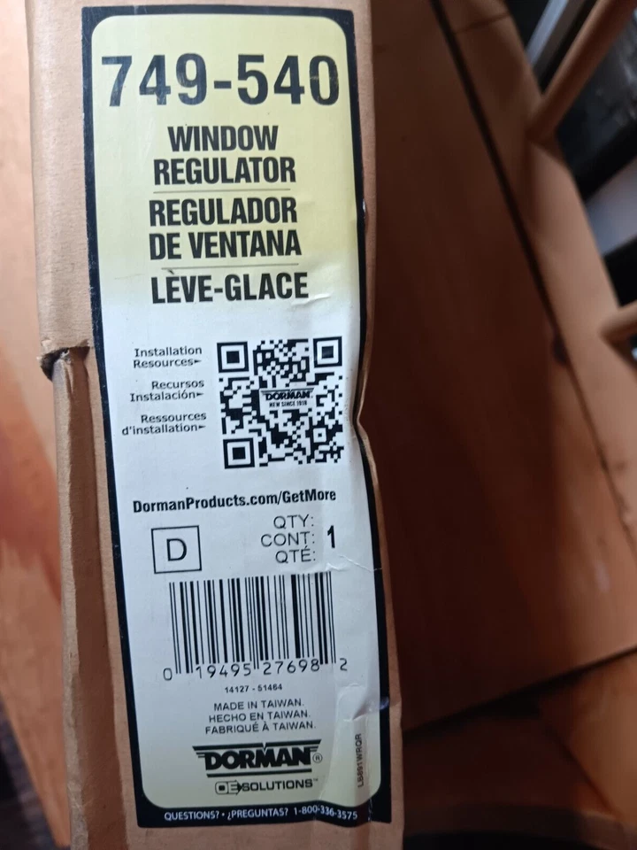 Regulador de ventana Dorman 749-540 para Dodge Caliber 07-12 Foto 1 de 1