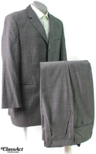 Altamoda Mens 2 Piece Suit Gray Wool 3 Btn 42L Pleated Fronts 33" Waist - Picture 1 of 9
