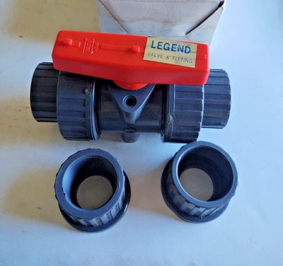 Legend Valve T/S-603 / 1-1/4" PVC True Union Ball Valve Threaded & Socket - Image 1 of 4