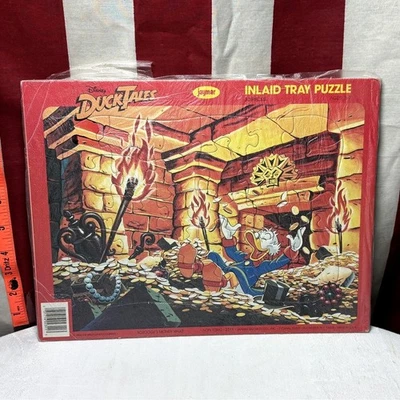 DUCKTALES frame tray puzzle Jaymar kids toy 1986 treasure Scrooge vtg Disney - Image 1 of 2