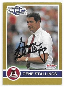 GENE STALLINGS Autographed Signed 1991 Hoby card Alabama Crimson Tide Football - Picture 1 of 1