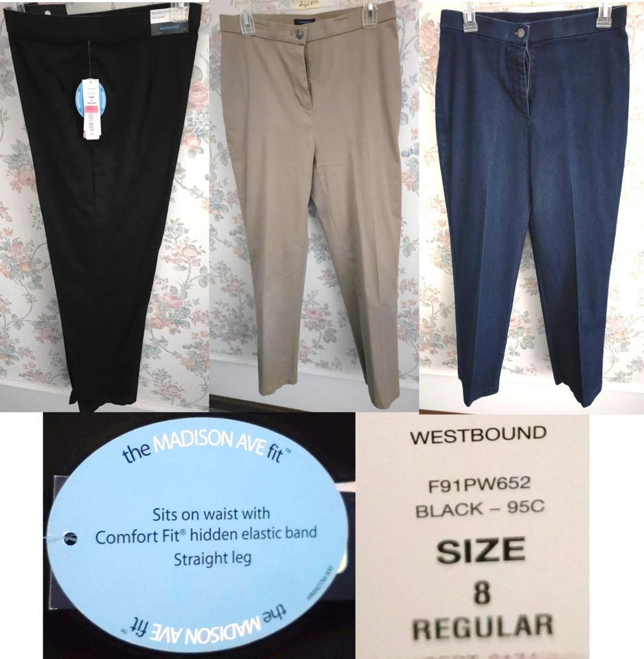 Pantalones WESTBOUND DILLARDS 8 8R cintura alta vintage mujer misses Foto 1 de 1